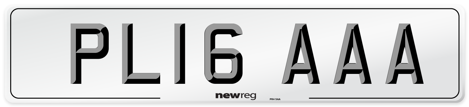 PL16 AAA Number Plate from New Reg